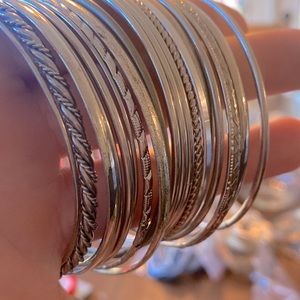 Collected Silver bangle bracelet lot